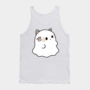 Meow - The ghost with a cat paw pin Tank Top